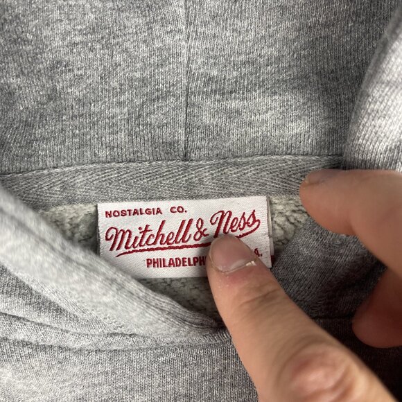 Toronto Raptors Mitchell & Ness NBA Sweatshirt Hoodie Gray Golden logo Men M - Picture 7 of 16